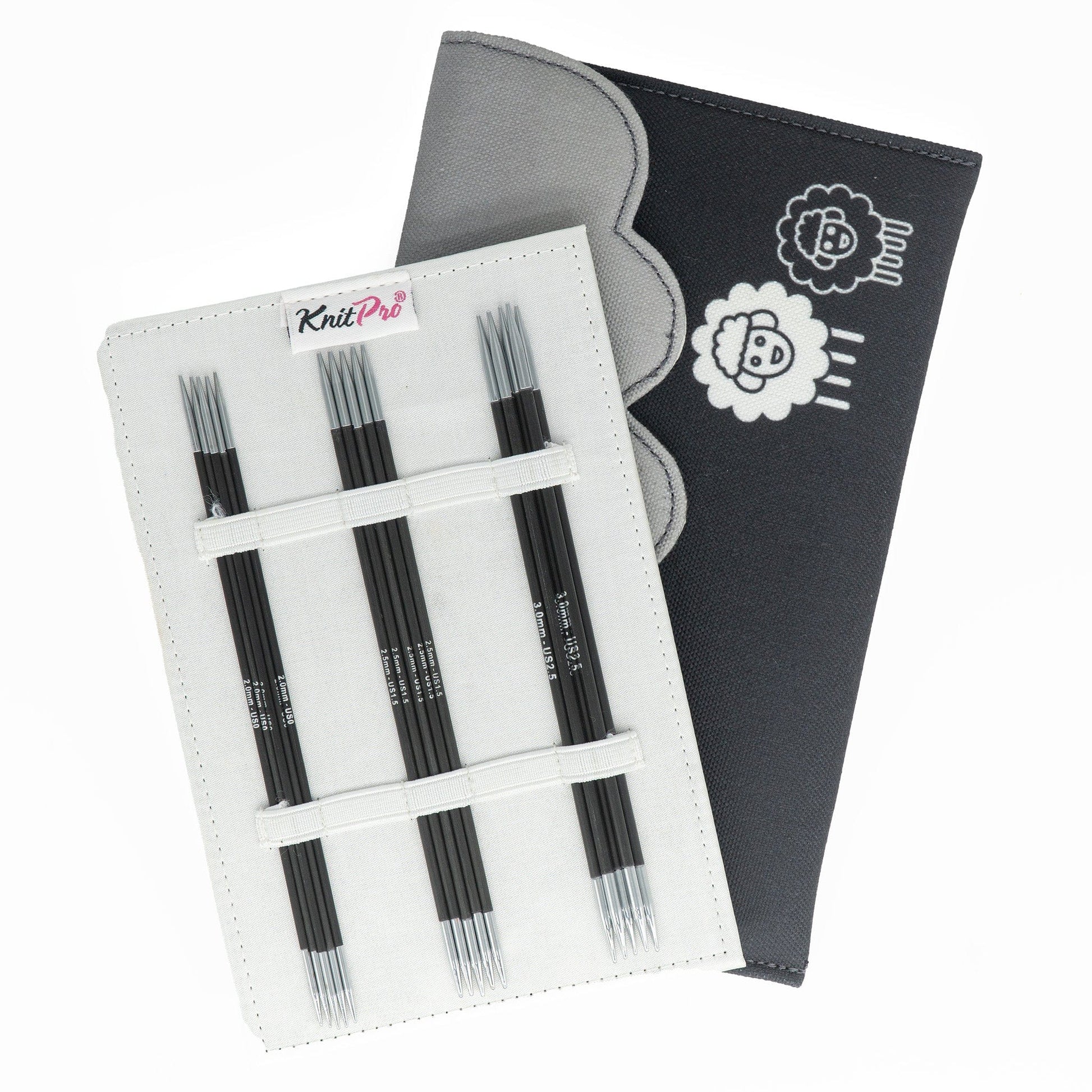 Accessories Unlimited Double-Point Needle Sets Karbonz Double Point 6" Sock Needle Set