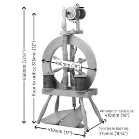 Ashford Handicrafts Limited Spinning Wheels Ashford Traveller 3 Spinning Wheel, Double Treadle