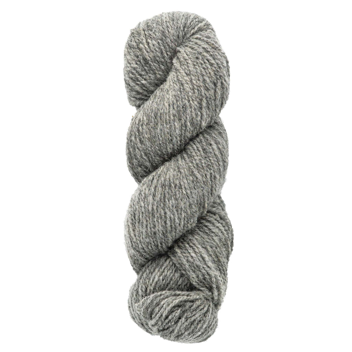 A skein of Bartlettyarns Maine Wool Yarn (Fisherman 2-Ply) is twisted into a neat coil, highlighting its soft, textured fibers and classic worsted weight feel.