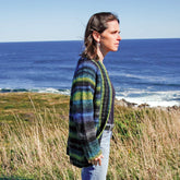 Bryson Distributing, Inc. Print Patterns Top Down Shawl Collar Cardigan