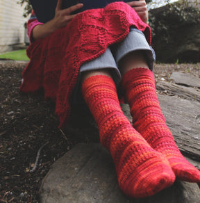 Halcyon Yarn Digital Patterns Strings of Rubies Socks, download