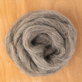 Halcyon Yarn Undyed Wool Fiber Grey Bergschaf Wool Top Fiber (sold by the ounce)