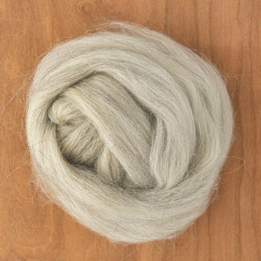 Halcyon Yarn Undyed Wool Fiber Light Grey Faroe Island Wool Top Fiber (sold by the ounce)