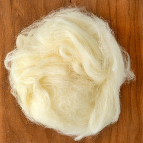 Halcyon Yarn Undyed Wool Fiber Natural White Carded Lambswool Fiber (sold by the ounce)