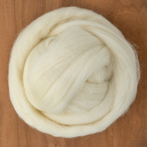 Halcyon Yarn Undyed Wool Fiber Natural White Charollais Wool Fiber Top (sold by the ounce)