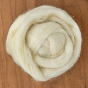 Halcyon Yarn Undyed Wool Fiber Natural White Galway Wool Fiber Top (sold by the ounce)