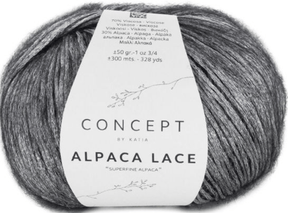 Katia Yarn Black Katia Alpaca Lace