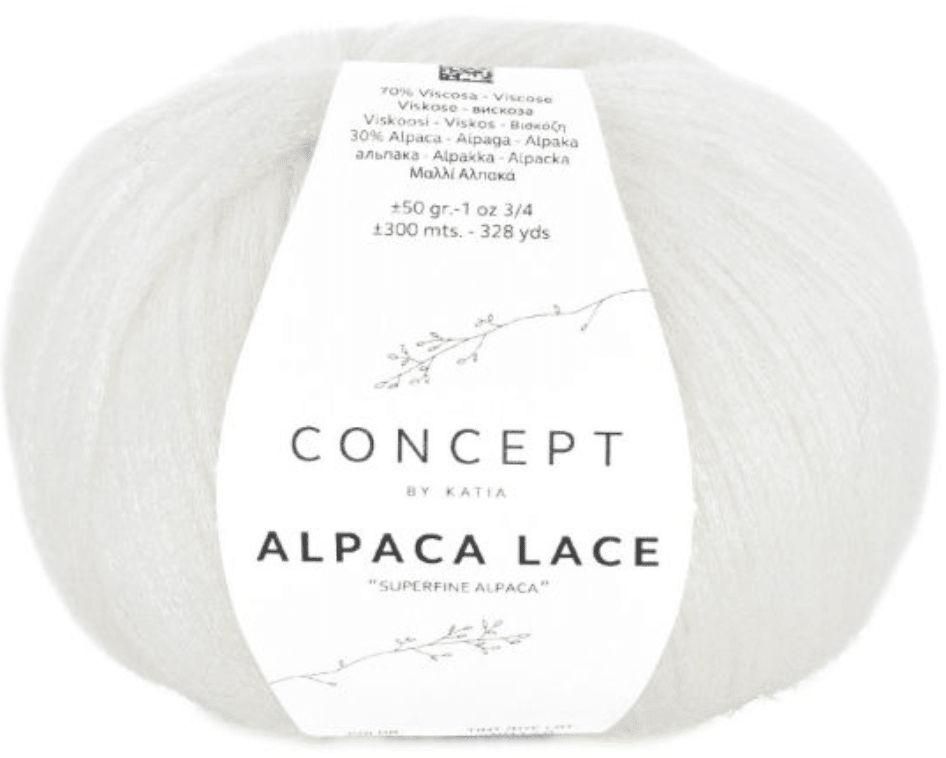 Katia Yarn White Katia Alpaca Lace