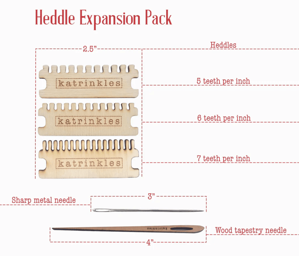 Katrinkles Mending Loom Heddle Expansion Pack for Smaller Darning Loom