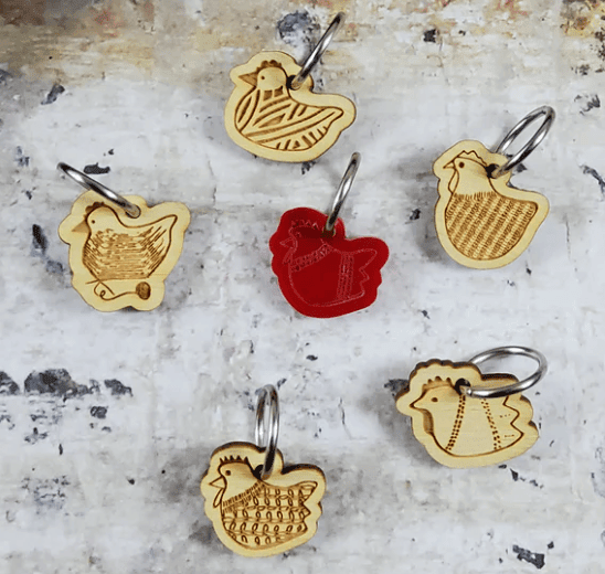 Katrinkles Stitch Markers Yarn Chickens Stitch Marker Set