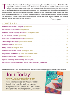 Long Thread Media Books Best of Handwoven Technique Series: Summer & Winter eBook (Printed version)