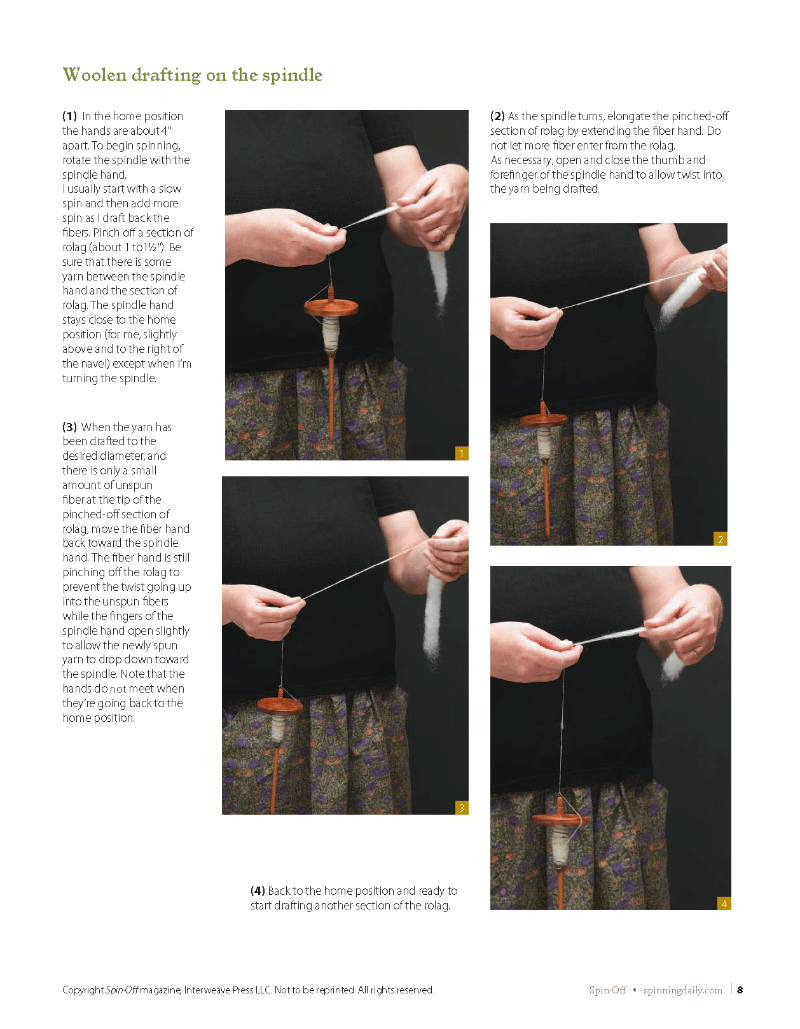 Long Thread Media Books Drop Spindle Spinning, Spinning Daily eBook (Printed version)