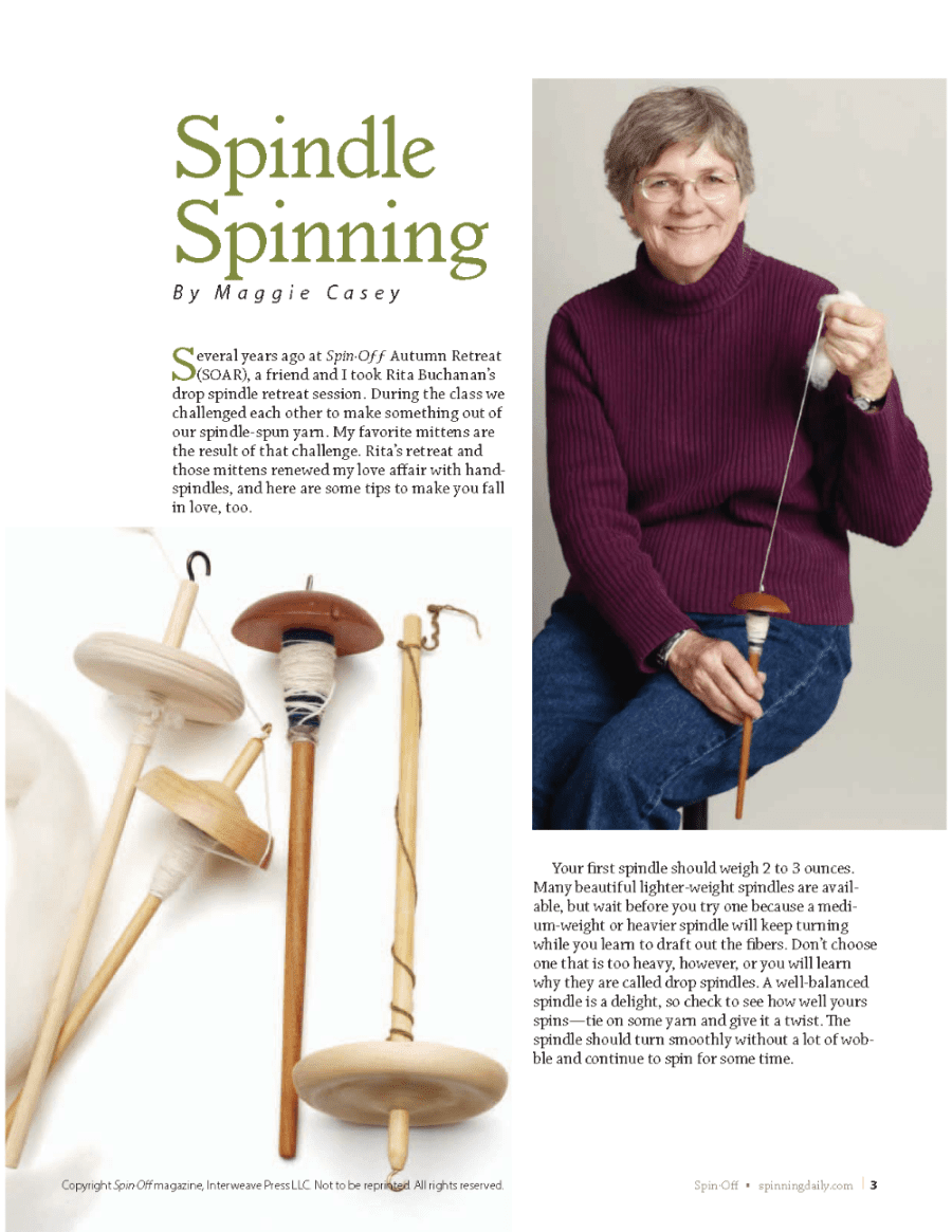 Long Thread Media Books Drop Spindle Spinning, Spinning Daily eBook (Printed version)