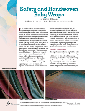 Long Thread Media Books Handwoven: Baby Wrap - eBook Printed Copy