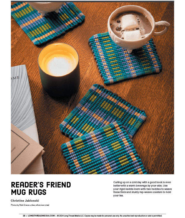 Long Thread Media Books Little Looms Presents: Mug Rugs to Make: 7 Weaving Projects to Brighten Your Table eBook Printed copy