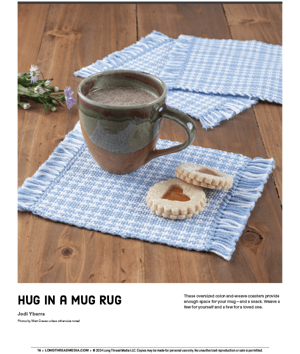 Long Thread Media Books Little Looms Presents: Mug Rugs to Make: 7 Weaving Projects to Brighten Your Table eBook Printed copy