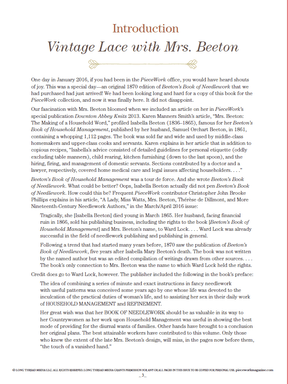 Long Thread Media Books PieceWork Presents: Vintage Lace with Mrs. Beeton – eBook printed copy