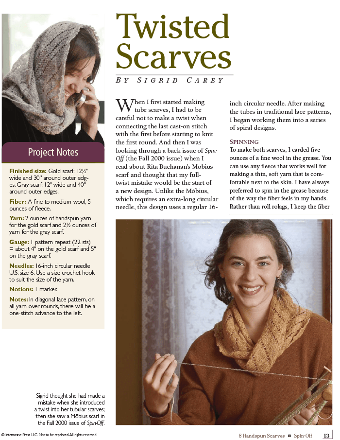 Long Thread Media Books Spin-Off Presents: 8 Handspun Scarves to Felt, Knit, and Weave: eBook Printed Copy