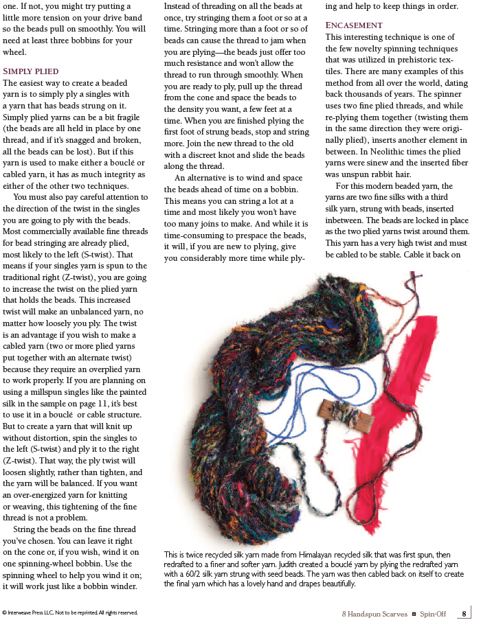 Long Thread Media Books Spin-Off Presents: 8 Handspun Scarves to Felt, Knit, and Weave: eBook Printed Copy