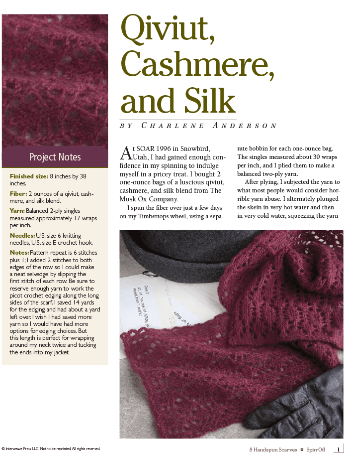 Long Thread Media Books Spin-Off Presents: 8 Handspun Scarves to Felt, Knit, and Weave: eBook Printed Copy