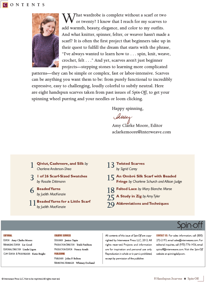 Long Thread Media Books Spin-Off Presents: 8 Handspun Scarves to Felt, Knit, and Weave: eBook Printed Copy