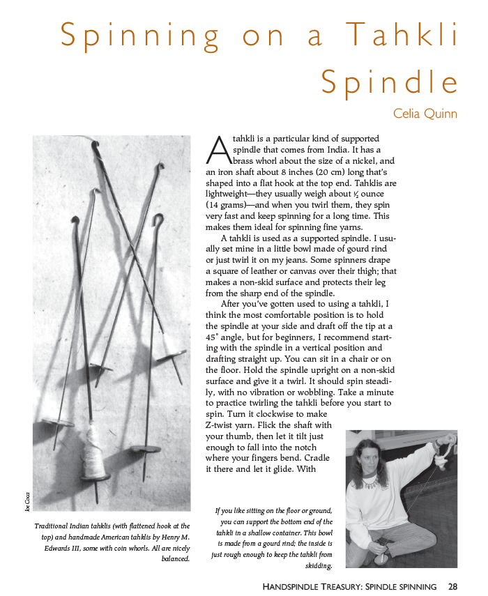 Long Thread Media Books Spin-Off Presents: A Handspindle Treasury: Spindle Spinning: eBook Printed Copy