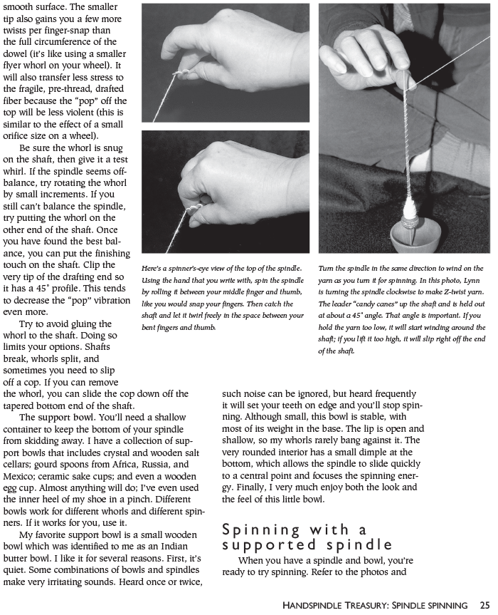 Long Thread Media Books Spin-Off Presents: A Handspindle Treasury: Spindle Spinning: eBook Printed Copy