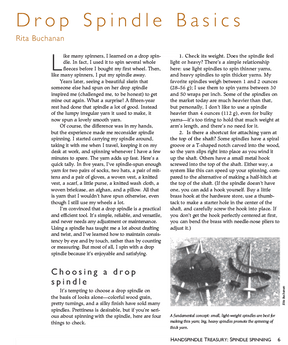 Long Thread Media Books Spin-Off Presents: A Handspindle Treasury: Spindle Spinning: eBook Printed Copy