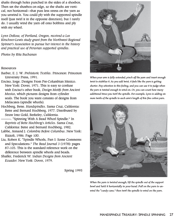 Long Thread Media Books Spin-Off Presents: A Handspindle Treasury: Spindle Spinning: eBook Printed Copy