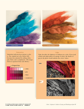 Long Thread Media Books Spin-Off Presents: A Spinner's Guide to Dyeing and Blending: eBook Printed Copy