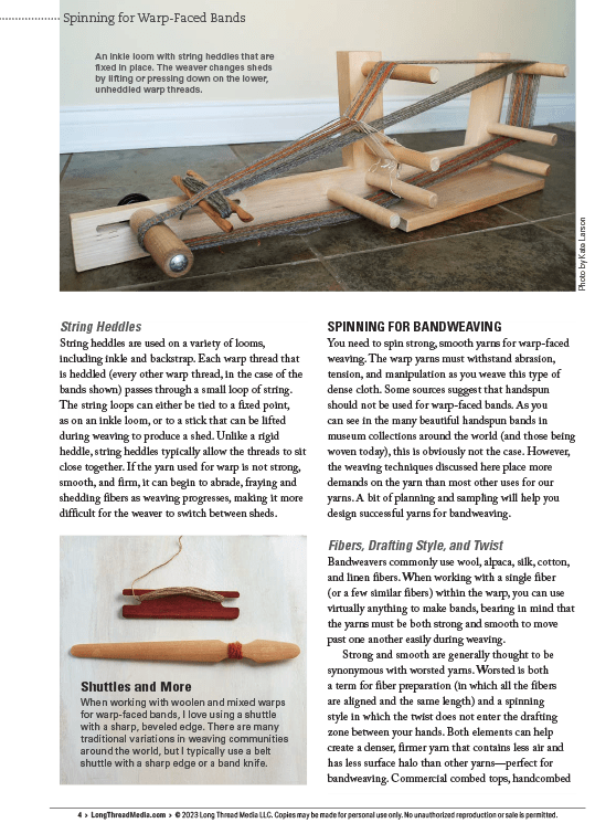 Long Thread Media Books Spin Off Presents: Bandweaving Using Rigid Heddles and Inkle Looms - eBook Printed Copy
