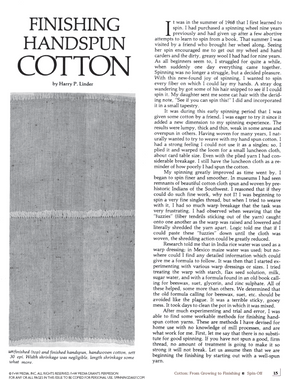 Long Thread Media Books Spin-Off Presents: Cotton from Growing to Finishing: eBook Printed Copy