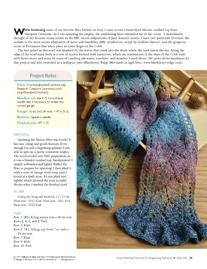 Long Thread Media Books Spin-Off Presents: Easy Knitting Patterns for Beginner Spinners: eBook Printed