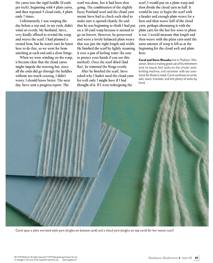 Long Thread Media Books Spin Off Presents: Handspun, Handwoven - eBook Printed Copy