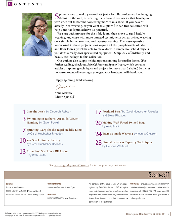 Long Thread Media Books Spin Off Presents: Handspun, Handwoven - eBook Printed Copy