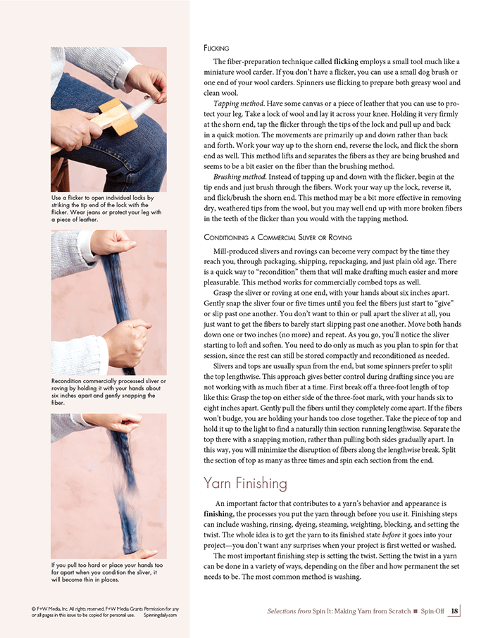 Long Thread Media Books Spin-Off Presents: How to Spin It, Making Yarn from Scratch: eBook Printed Copy