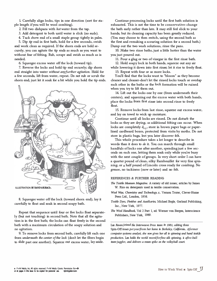Long Thread Media Books Spin-Off Presents: How to Wash Wool: eBook Printed Copy