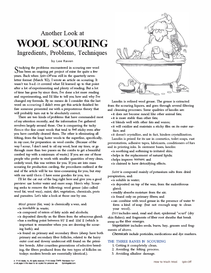 Long Thread Media Books Spin-Off Presents: How to Wash Wool: eBook Printed Copy