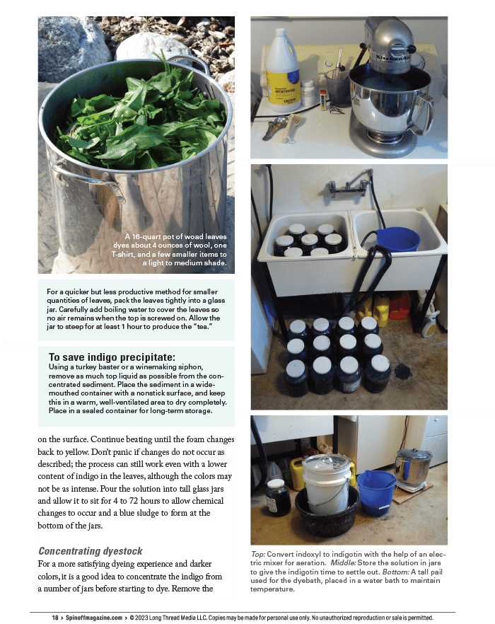 Long Thread Media Books Spin Off Presents: Natural Dye Series, Exploring Palettes from Fresh-Leaf Indigo, Madder & Woad - Spin Off eBook Printed Copy