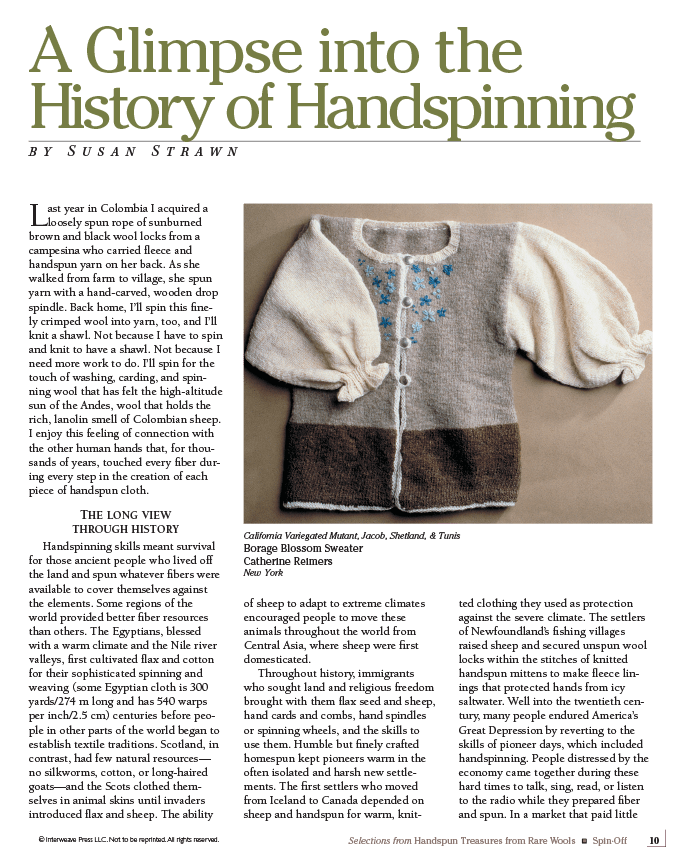Long Thread Media Books Spin Off Presents: Selections from Handspun - Treasures from Rare Wools - eBook Printed Copy