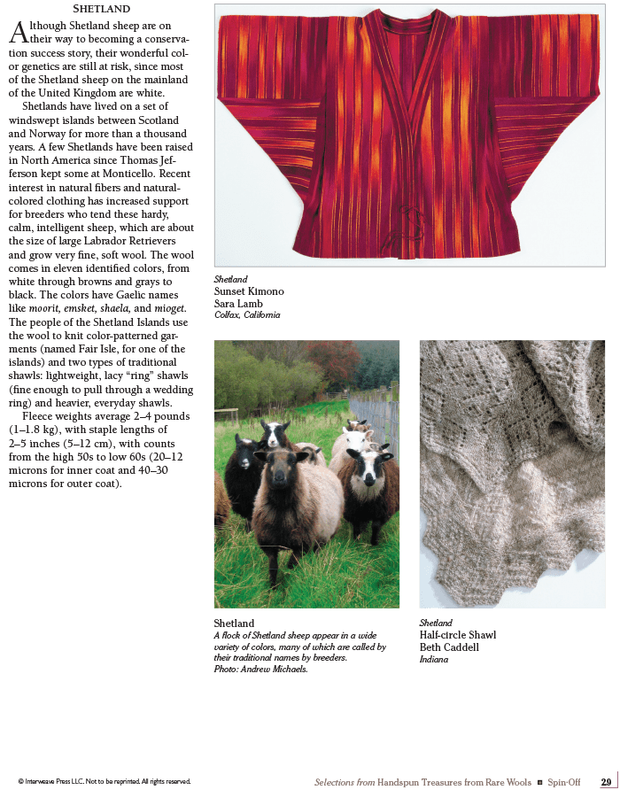 Long Thread Media Books Spin Off Presents: Selections from Handspun - Treasures from Rare Wools - eBook Printed Copy