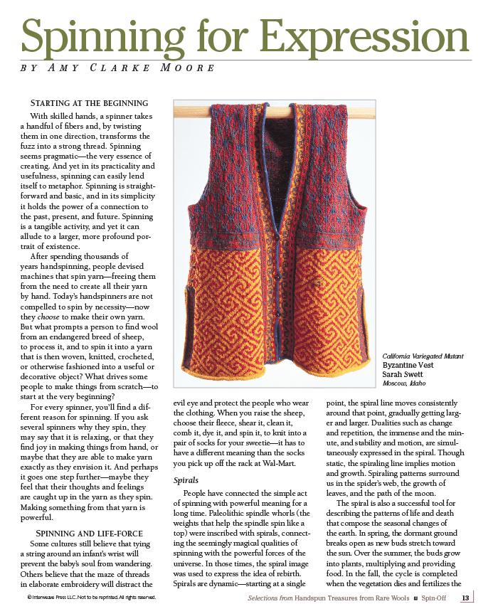 Long Thread Media Books Spin Off Presents: Selections from Handspun - Treasures from Rare Wools - eBook Printed Copy