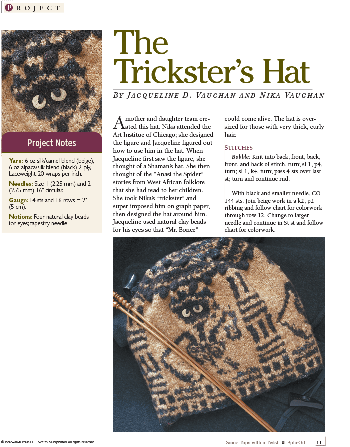 Long Thread Media Books Spin-Off Presents: Some Tops with a Twist: 7 Handspun Hats: eBook Printed Copy