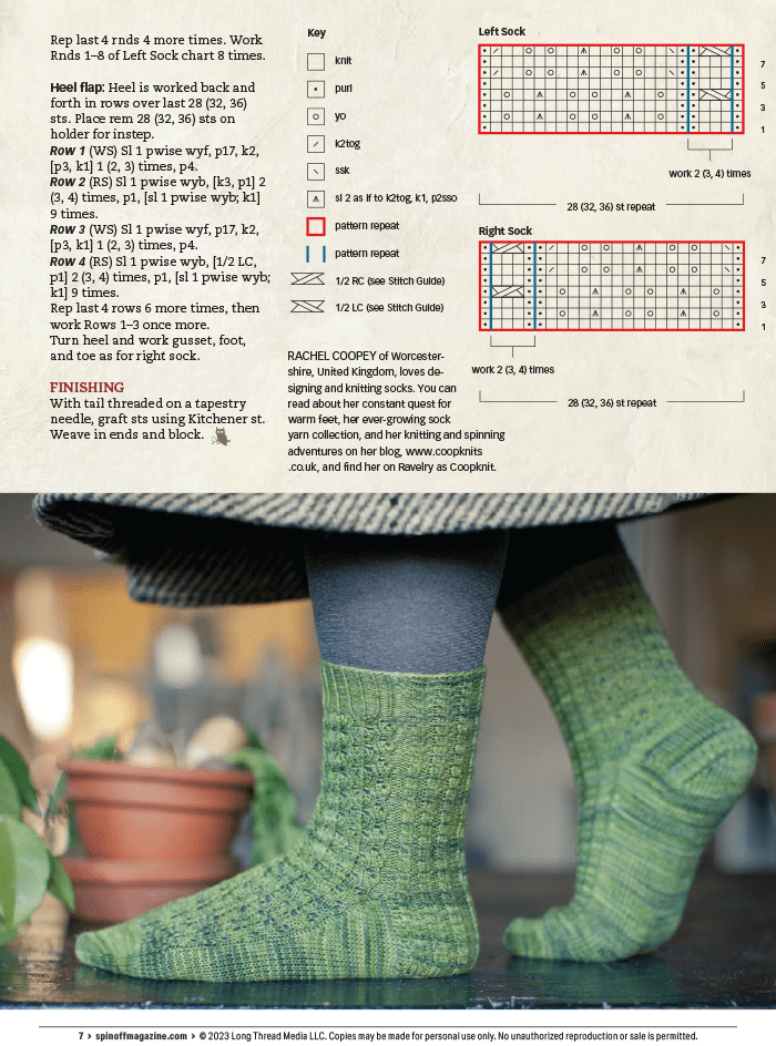 Long Thread Media Books Spin Off Presents; Spin Your Socks 3: 5 More Favorite Sock Patterns - Spin Off eBook Printed Copy