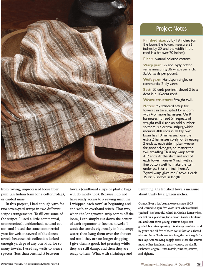 Long Thread Media Books Spin-Off Presents: Weaving with Handspun: eBook Printed Copy