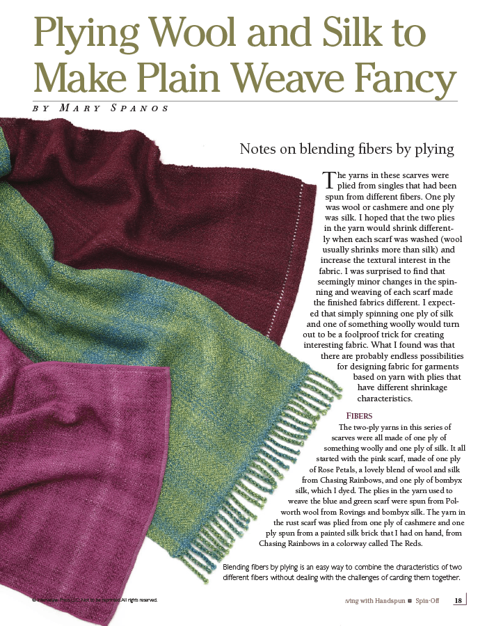Long Thread Media Books Spin-Off Presents: Weaving with Handspun: eBook Printed Copy