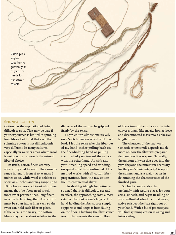 Long Thread Media Books Spin-Off Presents: Weaving with Handspun: eBook Printed Copy