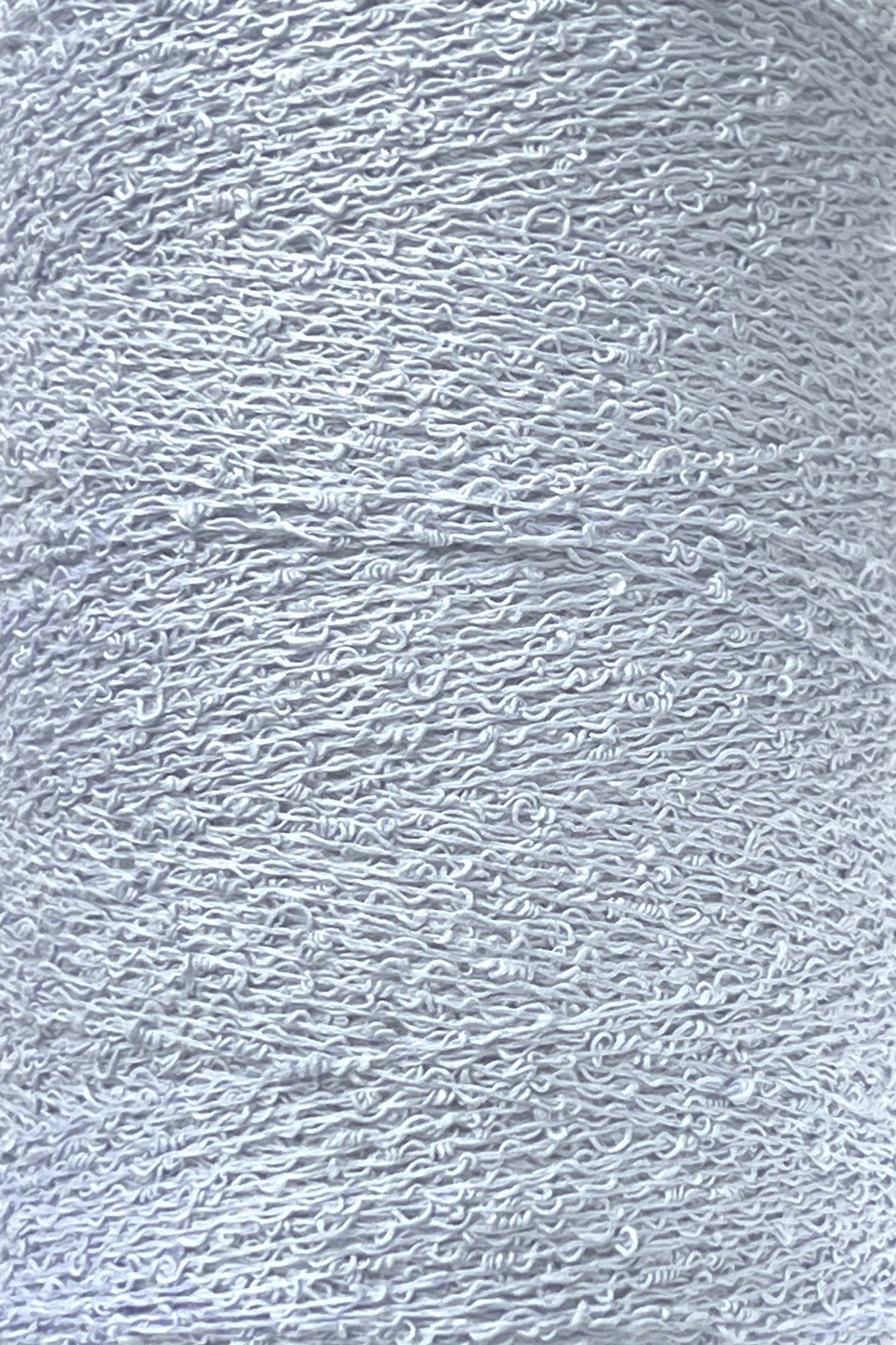 Maurice Brassard Yarn Bleu Pale Cotton Bouclé Yarn | Mini-Cone