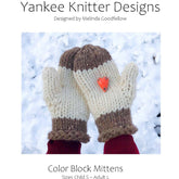 Yankee Knitter Designs Print Patterns Color Block Mittens