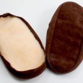 Bryson Distributing, Inc. Slipper Soles & Mitten Palms 8" - Child's shoe 10-13 / Chocolate Suede leather and fleece soles